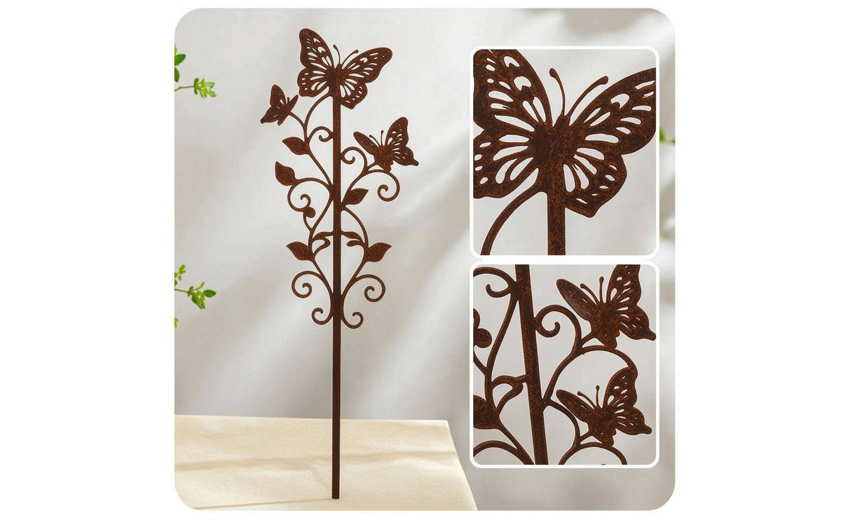 Metal Butterfly Garden Stake Rustic Butterfly Garden Stake Easy to Install