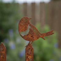 3 Pieces Garden Fence with Birds Outdoor Decorative Garden Border Sturdy Landscape Fence with Bird Decoration for Homeowners, Flower Beds