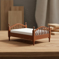 Textile Bedding 1:12 Scale Bed European Design Dollhouse Bed Realistic Details