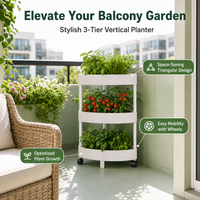 Tiered Plant Stand, Expandable Greenhouse Shelving for Young Plants, Freestanding Indoor Garden Plant Stand, Multi-Tier Patio Conservatory