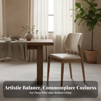 Zen-Inspired Design Padded Side Chair Nordic aesthetic Woven Seat Side Chair Light Luxury Seating Furniture Minimalist visual aesthetic for homeowners, Office Workers, Interior Designers, Dining Room, Kitchen, Bedroom, Restaurant