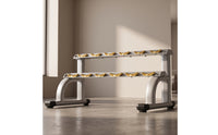 Two-Tier Dumbbell Rack Stable Dumbbell Rack with Cradles Double-Layer Freestanding for Fitness Enthusiasts, Athletes, Home Gym