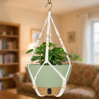 Plant Pots and Hanging Basket for Indoor Plants, Tapered Round Flower Pots for Outdoor Plants, Hanging Plant with Chains and Pot Drainage Holes