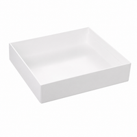 Kitchen drawer organizer, sliding with dividers, plastic, white, large