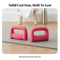 D-Shaped Dumbbell Sturdy Cast Iron Center Boxing Dumbbell D-Shaped Weight Non-Slip Aerobics Hand Weight Versatile for Exercise