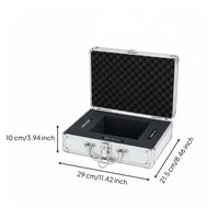 Combination Lock Aluminum Hard Case with Foam Heavy Duty Foam Insert Instrument Case Shockproof Hard Shell Toolbox Reinforced Corners for Travel