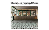 Vintage Design Checkout Counter Thickened Tabletop Lacquered Front Desk Large Storage Coffee Area Shop Service Bar for Cafe Owners, Hotel Lobby, Salon
