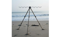 Fishing Rod Tripod Sturdy Construction Fishing Rod Tripod Stand Foldable Pole Rest Adjustable Height Stability Hook