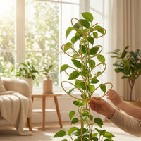 Decorative Leaf-Shaped Trellis Stylish Climbing Plant Trellis Wire Climbing Plant Support Sturdy for Indoor Gardeners, Potted Plants, Shelf Displays