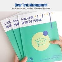 Todo Planner Notebook, Time Management, Productivity, Minimalist Study Organizer