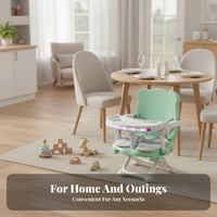 Easy to Clean Foldable Baby Feeding Chair Multi-Functional Foldable Baby Seat with Tray Stable Structure Travel High Chair Soft Cushion for Toddlers, Grandparents, Mealtime, Outdoor, Living Room, Restaurants