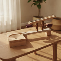 Wooden Marble Run Marble Run with Spiral Board Educational Learning Game for Playroom, Preschool