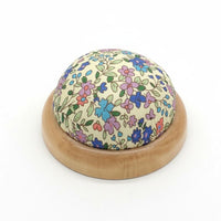Handmade DIY Tool Wooden Base Pincushion Portable Dome Shaped Pin Holder Sewing Supplies for Sewers, Crafters
