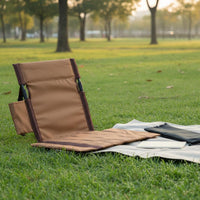 Foldable Backrest Chair Ergonomic Camping Backrest Seat Waterproof for Fishing