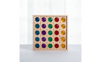Wooden Block Board with Acrylic Blocks Translucent Wooden Blocks with Acrylic Pieces Faceted Block Board for Young Children, Classroom