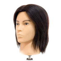 Versatile Mannequin Head with Human Hair Long-Lasting Hair Styling Training Head Lifelike Hairdressing Practice Mannequin Professional-Grade for Hairdressers