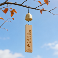 Bamboo Wind Chimes Outdoor, Carving Hanging Wind Chimes for Garden, Melodic Deep Tone for Patio & Balcony Decor