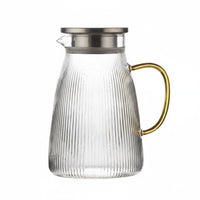 Elegant Design 1500ml Borosilicate Glass Pitcher Hot & Cold Beverages Heat Resistant Glass Pitcher Easy to Clean for Families, Kitchen, Home