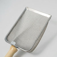 Metal Sifter Litter Scooper with Wooden Handle, Stainless Steel Mesh Litter Cleaner for Pet Owners, Metal Body for Efficient Pet Care