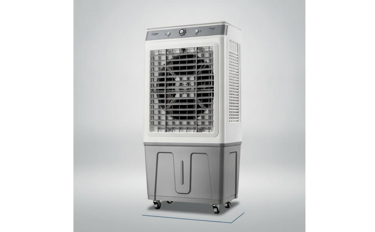 Evaporative Air Cooler with Wheels Wheeled Evaporative Air Cooler Three-Speed Oscillating for Workshop, Factory