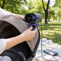 Portable Clip-On Desk Fan with 100 Speeds, Digital Display, and Semiconductor Cooling