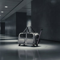 Wheeled Pet Carrier with Telescopic Handle Soft-Sided Wheeled Pet Carrier Comfortable Car Rides