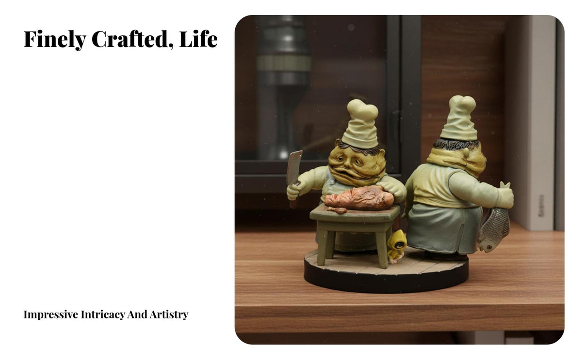 Monster Butcher Figure Game Based on Grotesque Two Grotesque Cooks Diorama Creepy Cook Miniature for Adults, Display Cabinet, Shelf, Bedroom