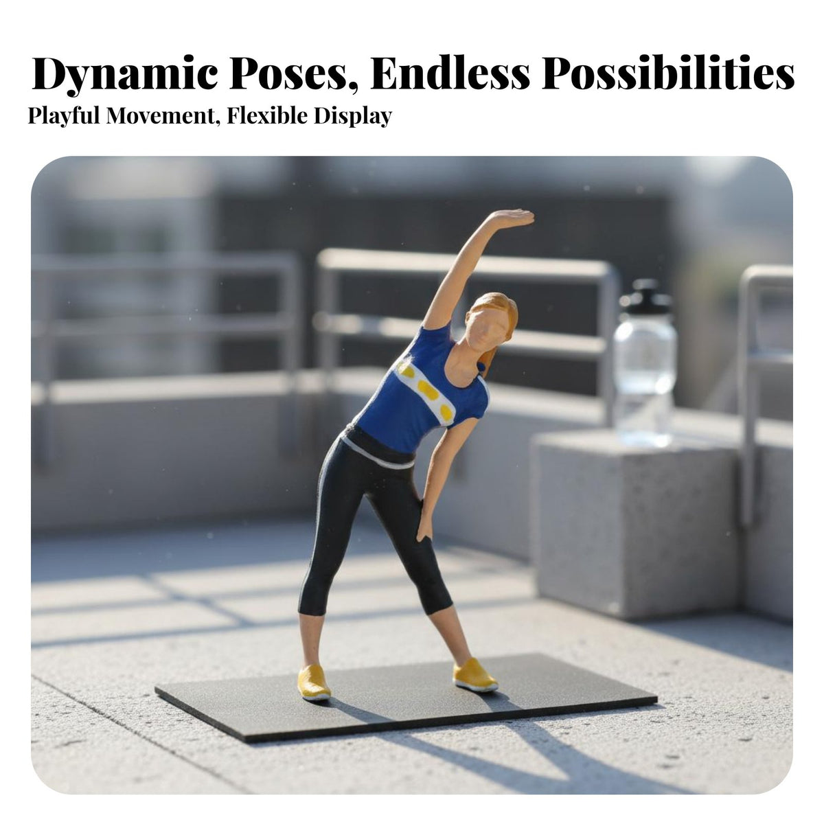 1:64 Miniature Scale Female Figure High Exact Resin Fitness Girl Model Miniature Fitness Female Model Highly Detailed