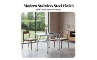 Foldable Design Portable Meal Stand Space-Saving Folding Table Rust-Resistant Household Furniture Multi-Purpose for Restaurant Owners, Event Planners, Dining Room, Banquet Hall, Indoor, Parties