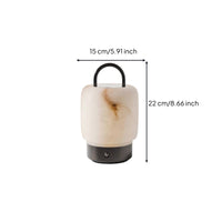 Marble Table Lamp with Handle Modern Accent Light Ambient for Desk, Cafe