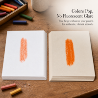 Oil Pastel Paper Pad for Soft Heavy Color Crayons, Thick Opaque White Cardboard for Art Students, Sketching, Oil Painting, Acrylic, Watercolor