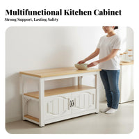 Microwave Stand with Storage Multifunctional Standing Kitchen Storage Cabinet Spacious Countertop Microwave Oven Stand for Homeowners, Dining Room
