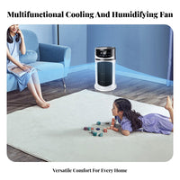 Cools & Humidifies Portable Air Cooler 3-in-1 Function Air Cooler Humidifier 6 Speed Settings for Office Workers, Students, Dorm Room