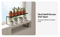 Space-Saving Extendable Windowsill Shelf Expandable Kitchen Organizer Adjustable Storage Rack Strong Load-Bearing for Apartment Dwellers, Home Cooks, Plant Enthusiasts, Countertop, Sink Area, Bathroom