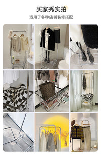 Mobile Clothes Rack with Wheels for Bedroom and Store