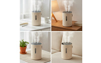 Humidifier with Twin Nozzles Quiet Humidifier with Carry Strap Portable for Desk, Bedroom, Office
