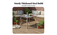 Foldable Design Collapsible Square Camp Table Space-Saving Portable Furniture Easy Storage sturdyDuty for outsidedoor lovers, Families, event Hosts, Dining, Barbecue, Patio, Camping