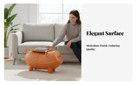 Modern Minimalist Design Pig-Shaped Organizer Space Saving creatureShaped Ottoman Whimsical Aesthetic Home Decoration Multi-Functional for Homeowners, Young Adults, Interior Decorators, Living Room, Small Apartment, Bedroom, Entryway