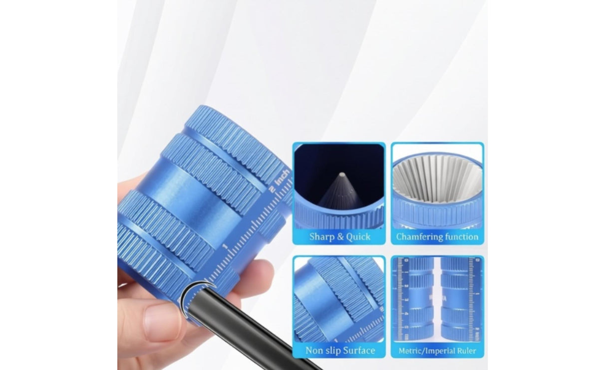 Pipe Deburring Tool Aluminum Pipe Deburring Tool Firm Grip Chamfering Tool with Sharpened Tool for Plumbers, Home Handymen, Plumbing