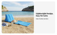 Inflatable Flocked Triangle Pillow Soft and Comfortable Inflatable Beach Backrest Flocked Air Mat Support for Travelers