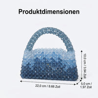High-quality handbag, fashionable acrylic box bag 22x10x5cm, versatile handmade crossbody bag for evening & parties