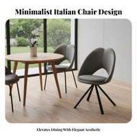 Nordic design Upholstered rotating Chair Modern Minimalist Design Upholstered rotating Seat Light Luxury Indoor Seating Ergonomic Backrest for Homeowners, Interior Designers, Office Workers, Dining Room, Restaurant, Kitchen, Bedroom