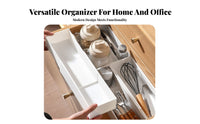 Space-Saving Expandable Drawer Organizer Modular Expandable Drawer Divider Easy to Clean for Homemakers, Students, Kitchen, Cabinet, Dresser