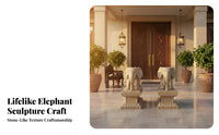 Large Entrance Elephant Ornament Sturdy Elephant Statue Weather Resistant Outdoor Decor for Homeowners, Design Enthusiasts, Garden, Yard, Hotel Lobby