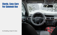 Warm Short Plush Steering Wheel Cover, Universal, Anti-Slip, Autumn/Winter, Soft, Cute, For Men & Women