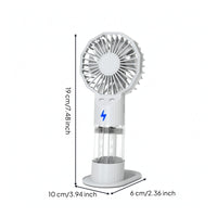 Handheld Misting Fan Compact Handheld Fan with Mist Desk-Standing for Travel