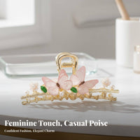 Decorative Hair Fastener Strong Hold Stylish Hair Accessory Versatile Styling Nature Inspired for Women, Parties, Formal Event S