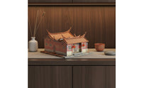 Souvenir Gift Swallowtail Roof Building Model Includes LED Lights Chinese Traditional House Model STEM Toy for Hobbyists, Teens