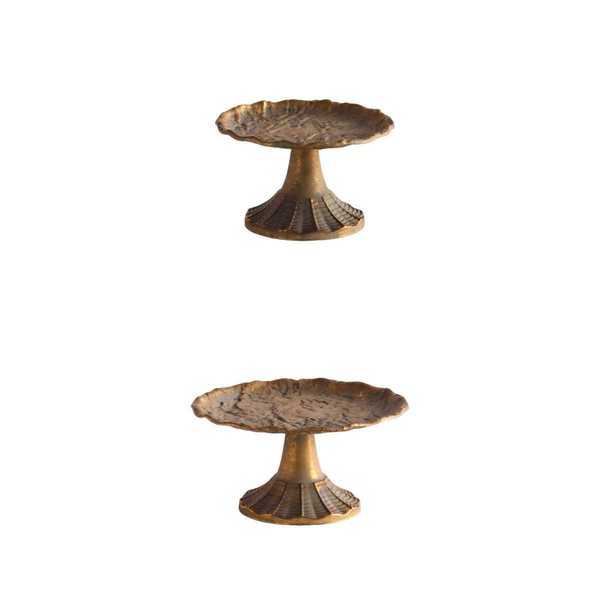 2 Pieces Pedestal Dish Antique Vintage Style Tray Decorative for Coffee Table
