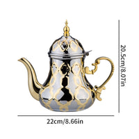 Moroccan Serving Pot Heat Resistant Handle Comfortable Grip Safe Pouring for Guests